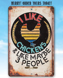 Lone Star Art 8 x 12 Lone Star Art - I Like Chickens - Metal Sign