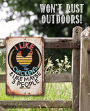 Lone Star Art 8 x 12 Lone Star Art - I Like Chickens - Metal Sign