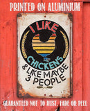Lone Star Art 8 x 12 Lone Star Art - I Like Chickens - Metal Sign