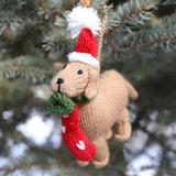 Melange Collection animal ornament Melange Collection - Dog with Stocking Ornament