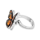 Monarch Baltic Amber Sterling SIlver Ring Handmade