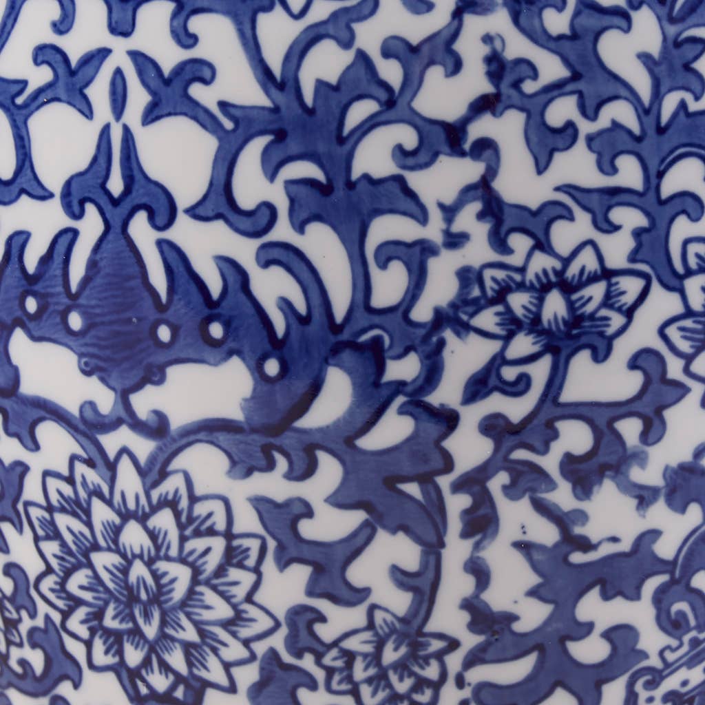 Olliix Olliix - Blue Ceramic Ginger Jar Table Lamp