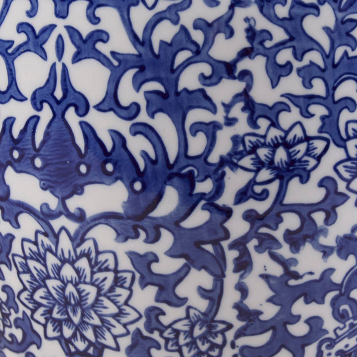 Olliix Olliix - Blue Ceramic Ginger Jar Table Lamp