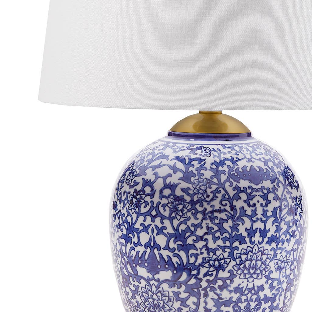 Olliix Olliix - Blue Ceramic Ginger Jar Table Lamp
