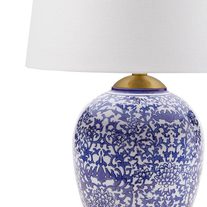 Olliix Olliix - Blue Ceramic Ginger Jar Table Lamp