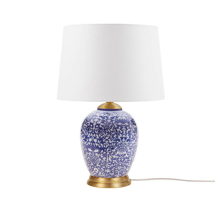 Olliix Olliix - Blue Ceramic Ginger Jar Table Lamp