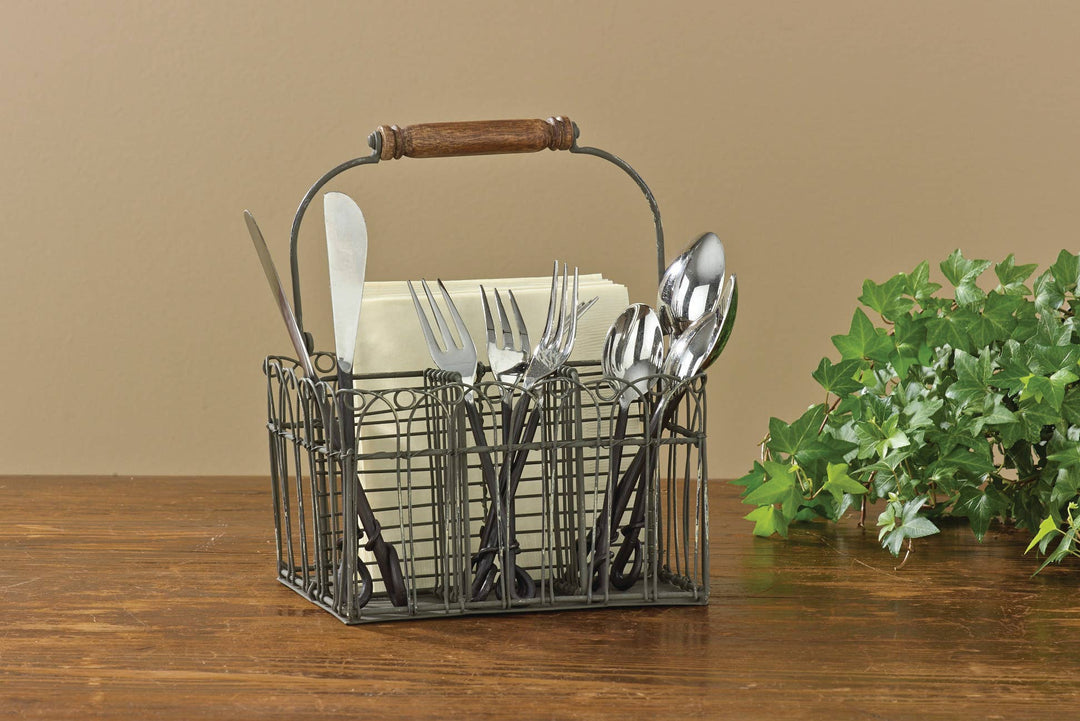 Park Designs Park Designs - Vintage Wire Flatware Napkin Caddy