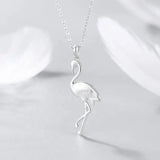 Pink Flamingo Fine 925 Sterling Silver Necklace
