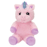 Big and Extra Big Adorable Plush Pink Fluffy Unicorn with Embroidered Eyes