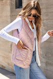 Poppy Lee Lane L - 1 2/14 / Pink / 100%Polyester Poppy Lee Lane - Fleece Lined Quilted Vest