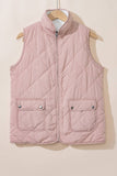 Poppy Lee Lane L - 1 2/14 / Pink / 100%Polyester Poppy Lee Lane - Fleece Lined Quilted Vest