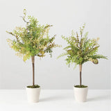 POTTED ARTIFICIAL TOPIARY SET OF 2 Made in the USA!