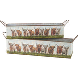 Primitives by Kathy Highland Cows Metal Nesting Bin Set-Primitives by Kathy