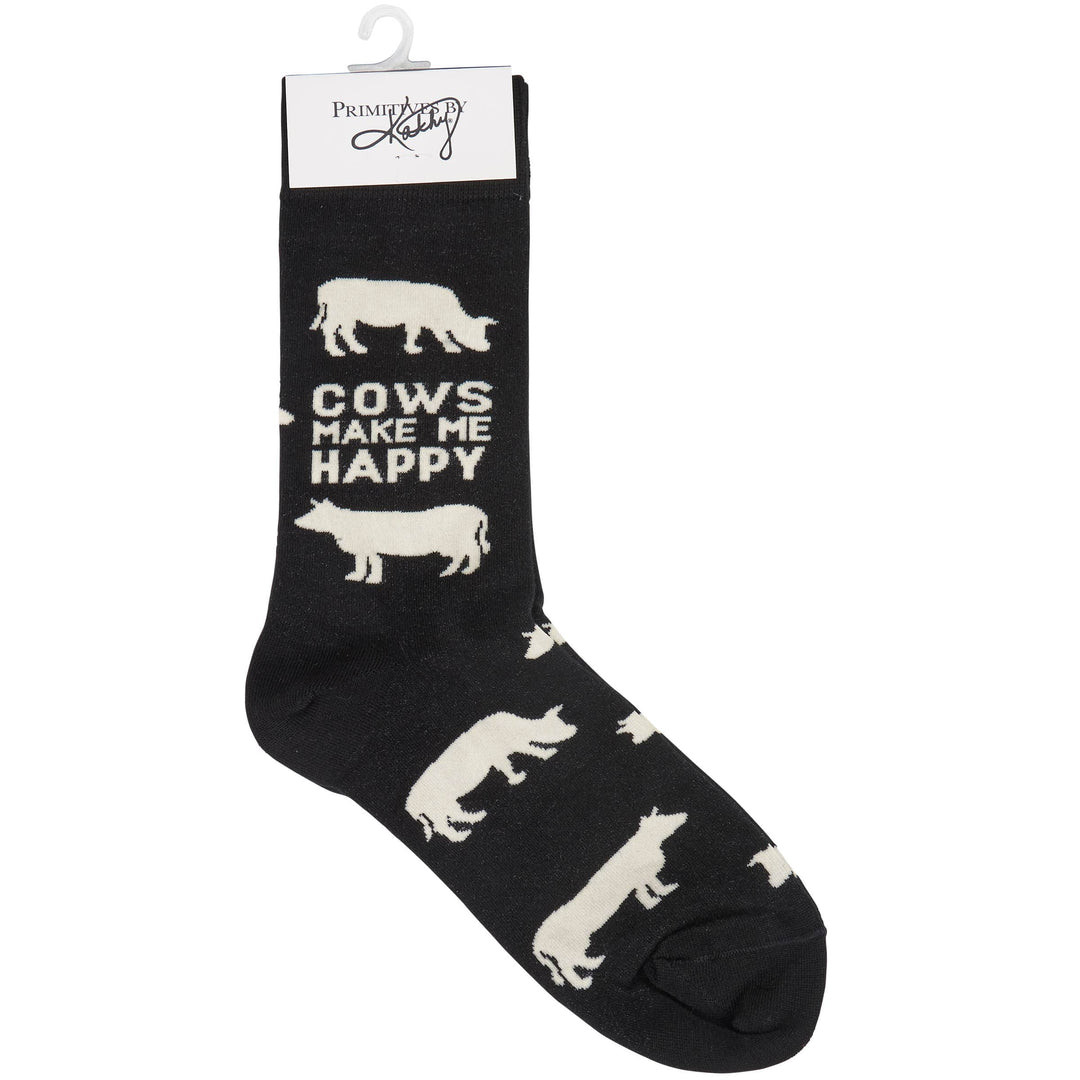 Primitives by Kathy Primitives by Kathy - Cows Make Me Happy Socks