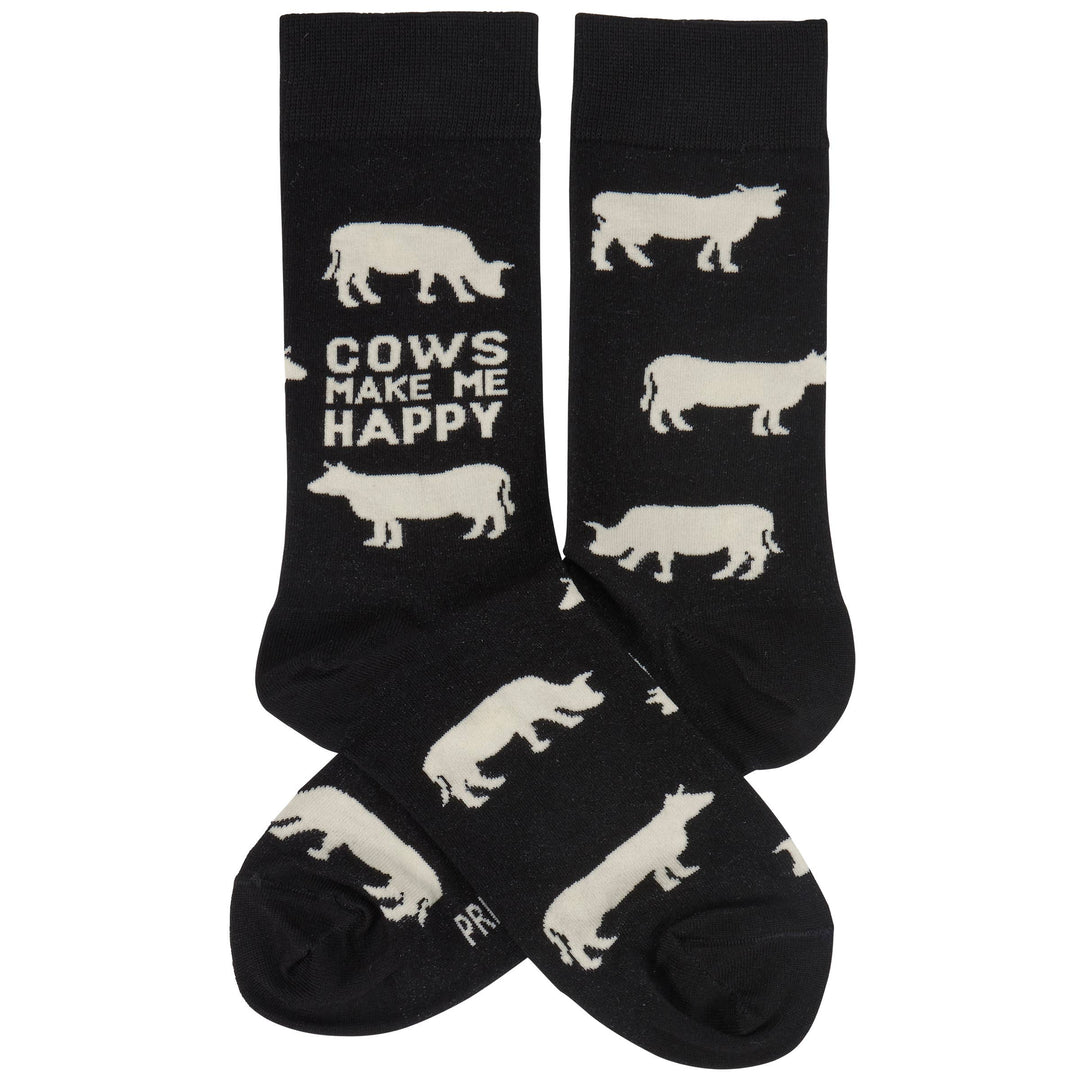 Primitives by Kathy Primitives by Kathy - Cows Make Me Happy Socks