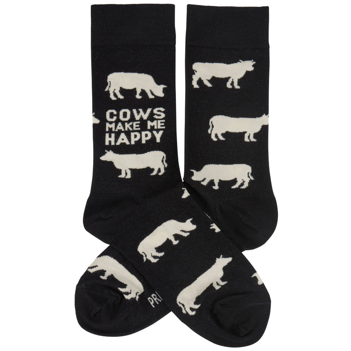 Primitives by Kathy Primitives by Kathy - Cows Make Me Happy Socks