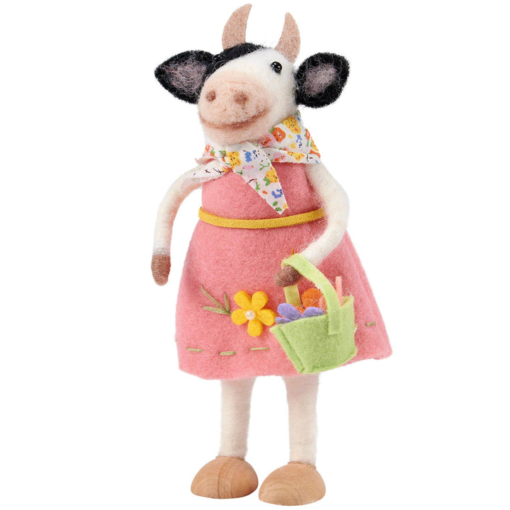 Primitives by Kathy Primitives by Kathy - Flower Basket Cow Critter