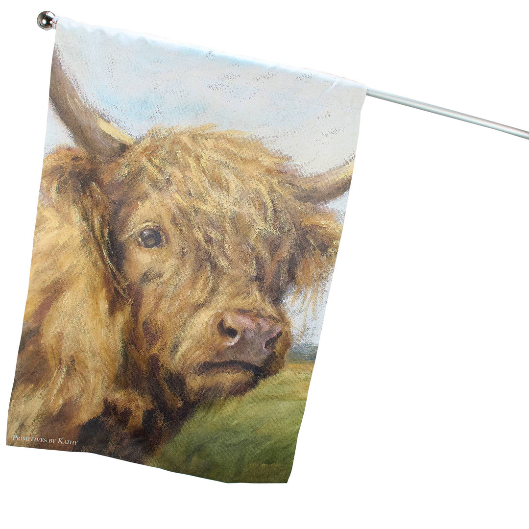 Primitives by Kathy Primitives by Kathy - Highland Cow House Flag