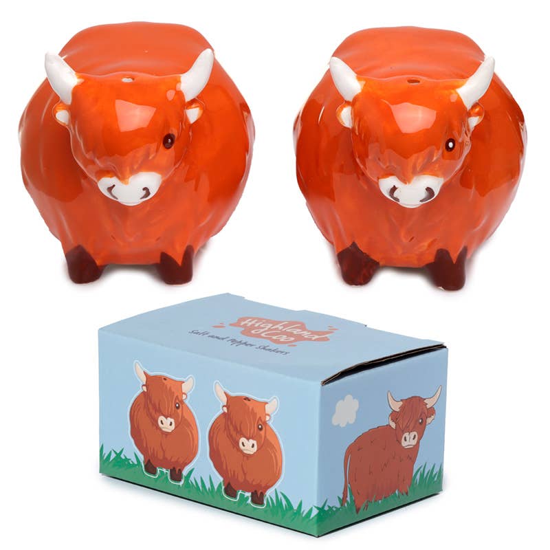Puckator Ltd Puckator Ltd - Highland Coo Cow Ceramic Salt and Pepper Set