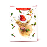 Puckator Ltd Puckator Ltd - Jan Pashley Christmas Highland Coo Gift Bag Large