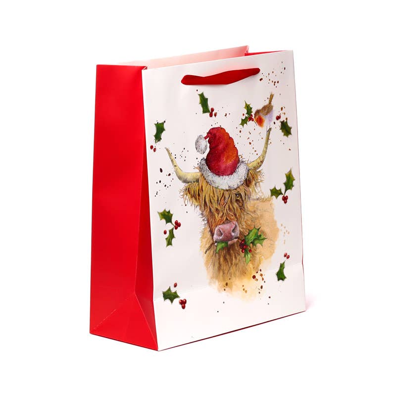Puckator Ltd Puckator Ltd - Jan Pashley Christmas Highland Coo Gift Bag Large