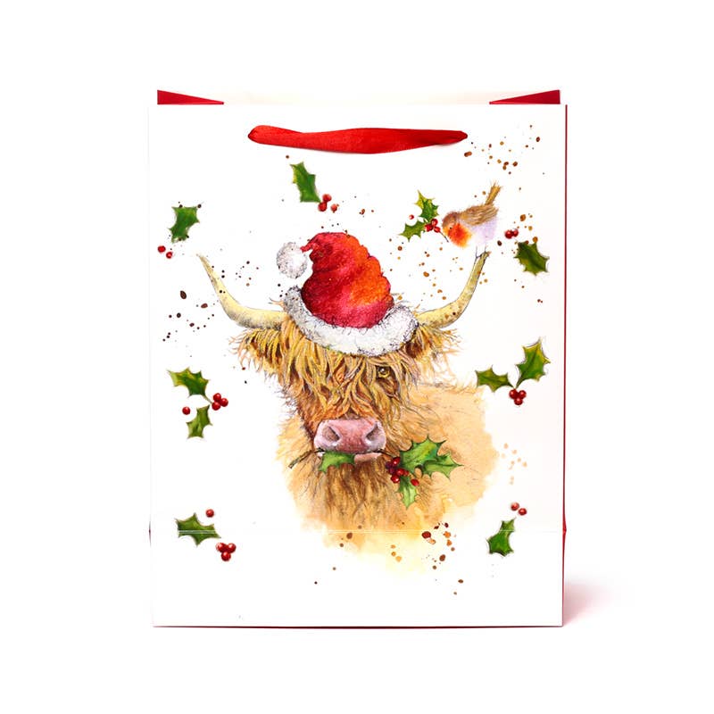 Puckator Ltd Puckator Ltd - Jan Pashley Christmas Highland Coo Gift Bag Large