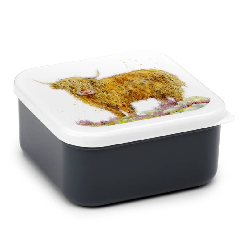 Puckator Ltd Puckator Ltd - Set of 3 Lunch Box Snack Pots M/L/XL - Highland Coo Cow