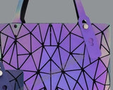 Stunning Luminous Geometric holographic Carry Tote