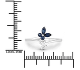 Quintessence butterfly ring Genuine Gemstone Butterfly Ring in 925 Sterling Silver Elegant