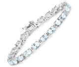 Quintessence Fine Fashion Jewelry Bracelet Blue Topaz Gemstone Bracelets in Sterling Silver-Amethyst, Sapphire, Peridot and MORE!