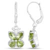 Quintessence Fine Fashion Jewelry-Earrings Gemstone Butterfly Earrings in Sterling Silver-Amethyst, Garnet, Peridot or Topaz