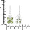 Quintessence Fine Fashion Jewelry-Earrings Gemstone Butterfly Earrings in Sterling Silver-Amethyst, Garnet, Peridot or Topaz