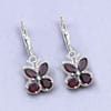 Quintessence Fine Fashion Jewelry-Earrings Gemstone Butterfly Earrings in Sterling Silver-Amethyst, Garnet, Peridot or Topaz