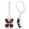 Quintessence Fine Fashion Jewelry-Earrings Gemstone Butterfly Earrings in Sterling Silver-Amethyst, Garnet, Peridot or Topaz