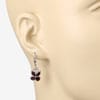 Quintessence Fine Fashion Jewelry-Earrings Gemstone Butterfly Earrings in Sterling Silver-Amethyst, Garnet, Peridot or Topaz