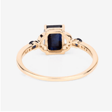 Quintessence Rings Blue Sapphire and Diamond Ring in 14K Gold