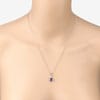 Quintessence Tanzanite Teardrop and White Diamond 14K Gold Pendant 1.64 ctw