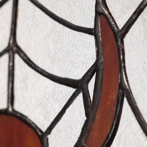 Halloween Spider Web Stained Glass Window Panel – The Pink Pigs