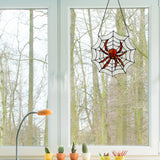 River of Goods River of Goods - 12"H Halloween Spider Web Stained Glass Window Panel