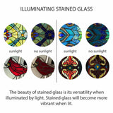 River of Goods River of Goods - 12"H Halloween Spider Web Stained Glass Window Panel