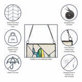 River of Goods River of Goods - 12"H Halloween Spider Web Stained Glass Window Panel