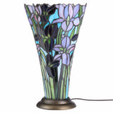 River of Goods River of Goods - 13.5"H Tiffany-Style Floral Vase Stained Glass Table Lamp