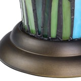 River of Goods River of Goods - 13.5"H Tiffany-Style Floral Vase Stained Glass Table Lamp