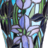River of Goods River of Goods - 13.5"H Tiffany-Style Floral Vase Stained Glass Table Lamp