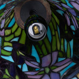 River of Goods River of Goods - 13.5"H Tiffany-Style Floral Vase Stained Glass Table Lamp