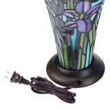 River of Goods River of Goods - 13.5"H Tiffany-Style Floral Vase Stained Glass Table Lamp