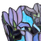 River of Goods River of Goods - 13.5"H Tiffany-Style Floral Vase Stained Glass Table Lamp