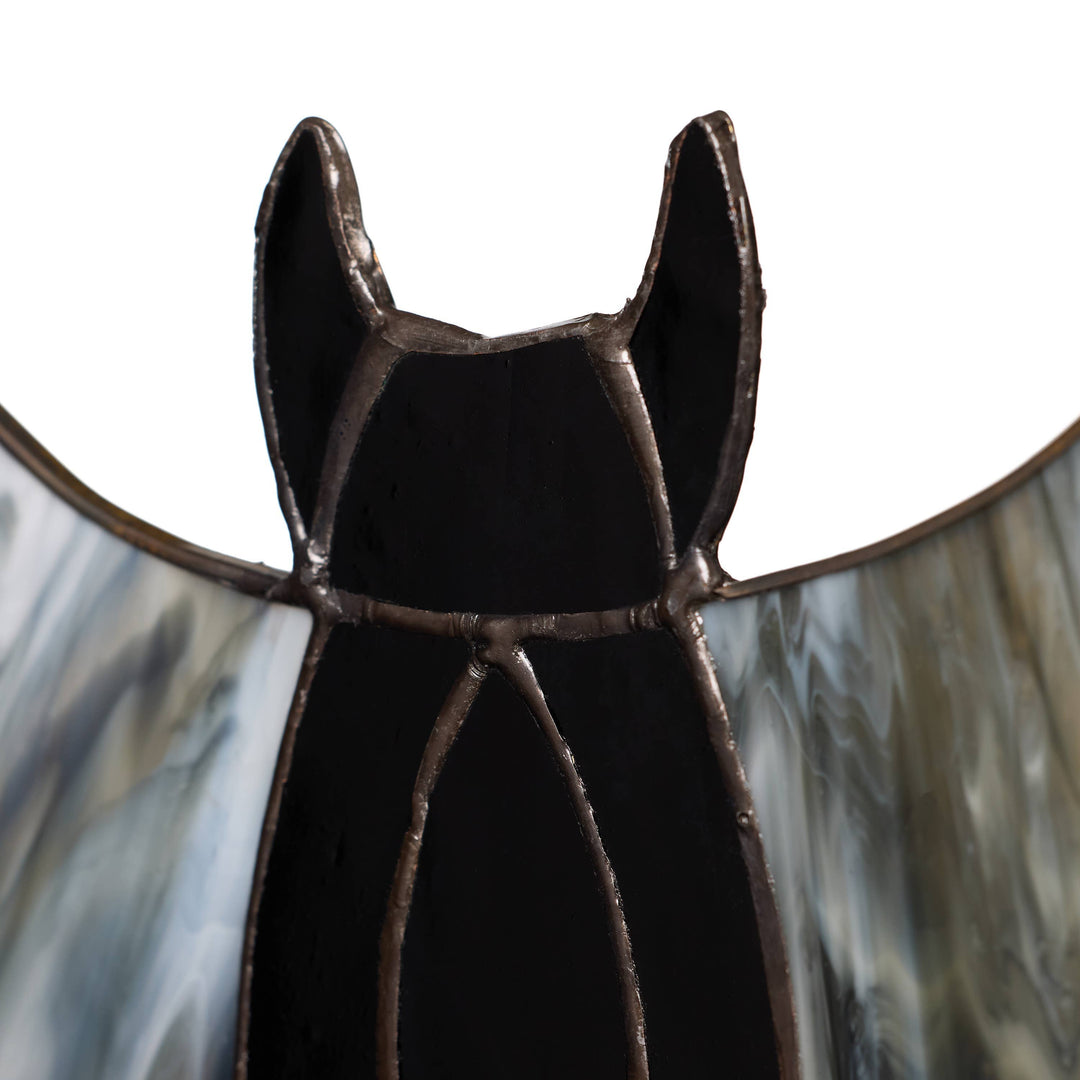 River of Goods River of Goods - 16"W Halloween Black Bat Stained Glass Window Panel