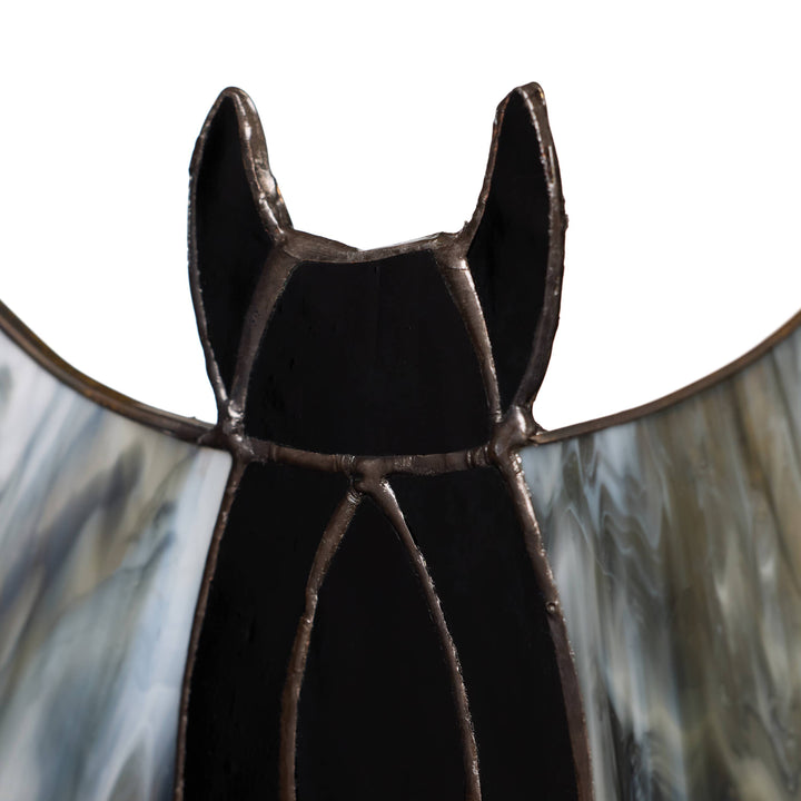 River of Goods River of Goods - 16"W Halloween Black Bat Stained Glass Window Panel