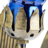 River of Goods River of Goods - 21"H Blue Mercury Glass 3 Lily Uplight Table Lamp